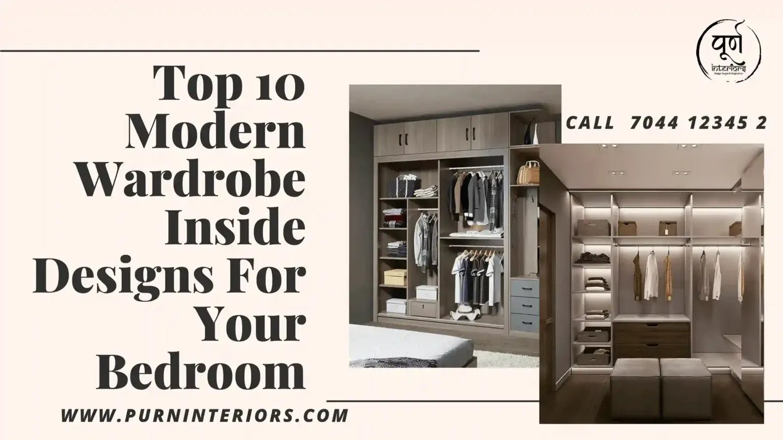 Top 10 Modern Wardrobe Inside Designs For Your Bedroom - purninteriors