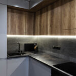 Black kitchen interior design