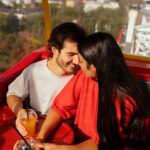 Romantic Couple Out Together Ferris Wheel Park 1